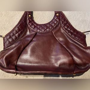 Brahmin maroon/brown leather shoulder bag from the 90’s